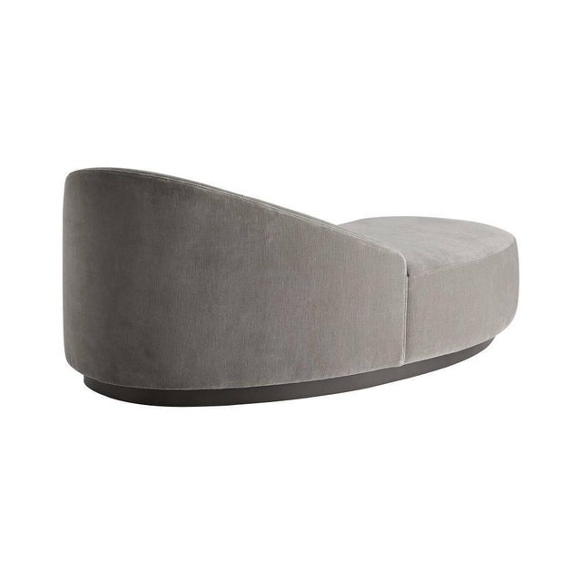 2020s Arteriors Home Turner Chaise Sharkskin Velvet Grey Ash, Left Arm For Sale - Image 5 of 9