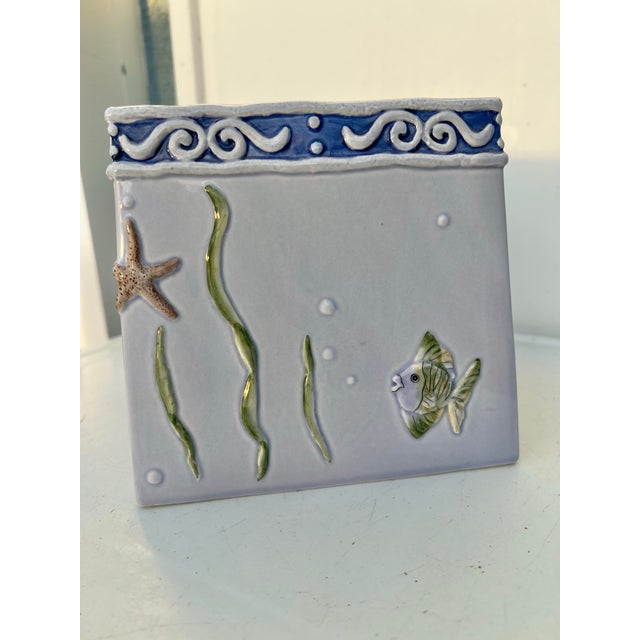 Ceramic Nautical Tissue Box Cover For Sale - Image 4 of 8