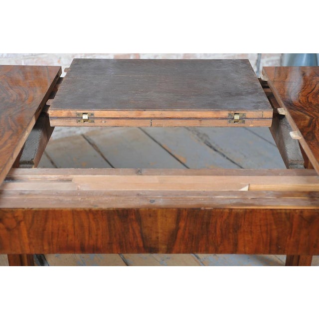 Art Deco Extendable Dining Table in Beech, Spruce and Walnut, Czech, 1930s For Sale - Image 13 of 18