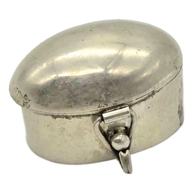 1980s Mexican Silver Pill Box For Sale