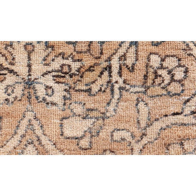 Antique Beige, Brown, Botanic, Persian Kirman Hand-Knotted Wool Rug For Sale - Image 4 of 10
