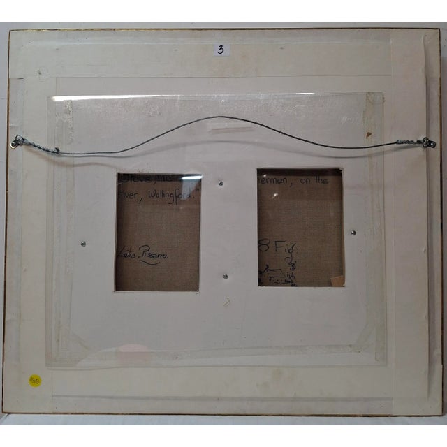 Lelia Pissarro "Steve, the Fisherman, on the River, Wallingford" Oil Painting, 1996 For Sale - Image 9 of 11