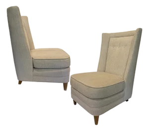 1950s Pair of Paul Laszlo Slipper Chairs