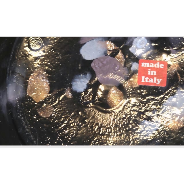 Glass Large 1980s Maestri Vetrai Black & Silver Italian Art Glass Vase For Sale - Image 7 of 7