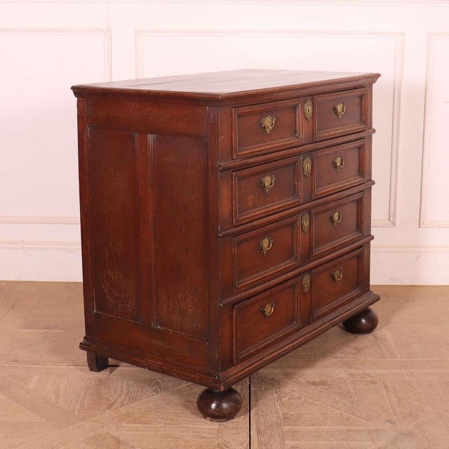 Wood English Oak Chest of Drawers For Sale - Image 7 of 10