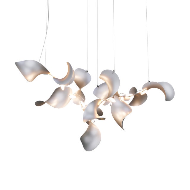 Dune 12 Cluster Pendant Light with Silver Anodized Shades by Daniel Becker For Sale - Image 10 of 10