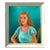 Vintage Boho 1952 Original Oil Portrait on Canvas For Sale