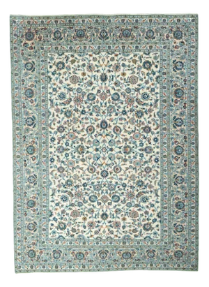 Hand-Knotted Kashan Oriental Rug from Cork Wool