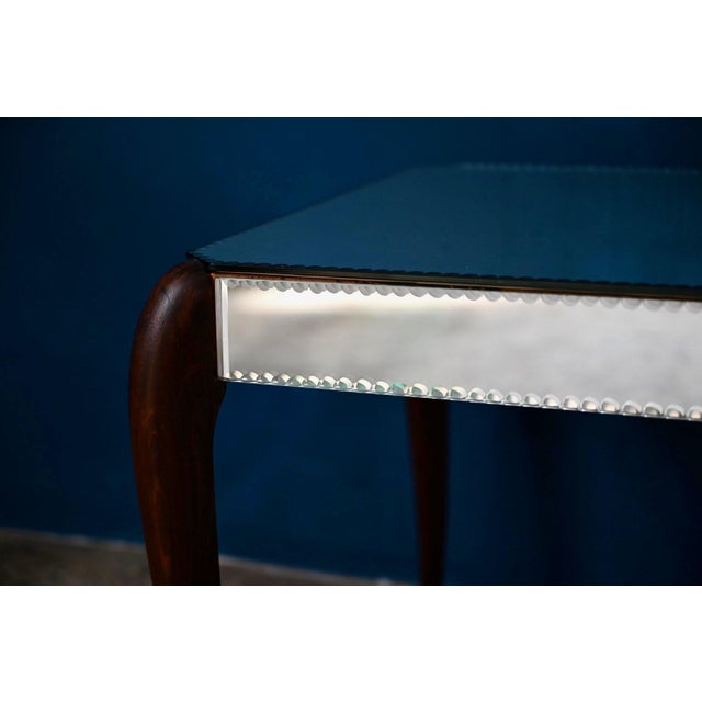 Bohemian Chic Art Deco Coffee Table with Beveled Mirror, 1940s For Sale - Image 17 of 18