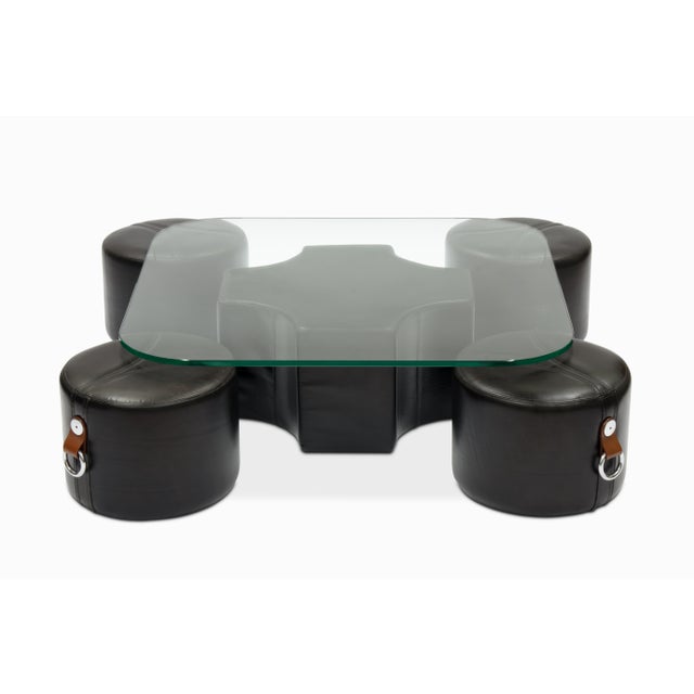 Mid-Century Modern Vintage Italian Modern Coffee Table With Stools by Guido Faleschini for Mariani For Sale - Image 3 of 9