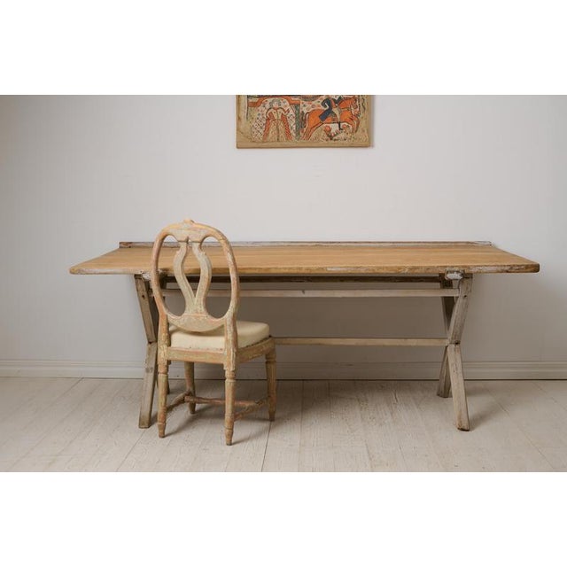 Rustic Swedish Country Desk in Pine For Sale - Image 3 of 13