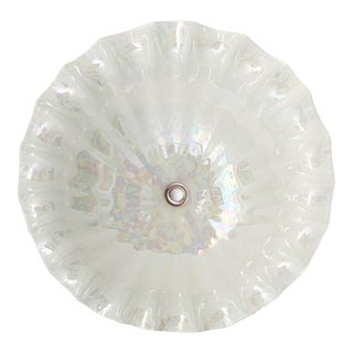 Midcentury Clam Shell Flush Light For Sale