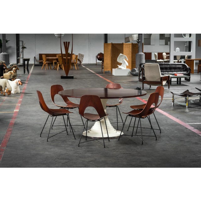 Highly rare and beautiful set of 6 so called ‘Ariston’ dining chairs designed by Augusto Bozzi and manufactured by...