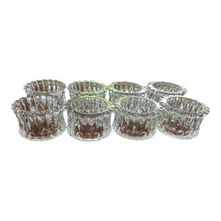 1970s Crystal Napkin Rings - Set of 8 For Sale