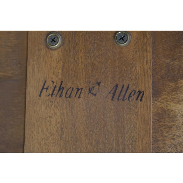 Ethan Allen Nutmeg Maple Hexagon Drum Lamp Table For Sale - Image 12 of 12