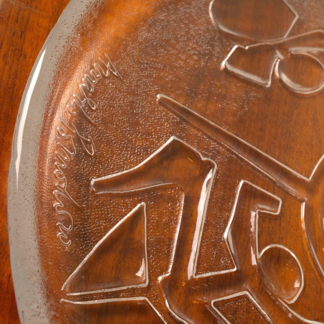 1980s Sculptural Glass Plate by Arnaldo Pomodoro for Edizioni Ars D Milano, 1980s For Sale - Image 5 of 9