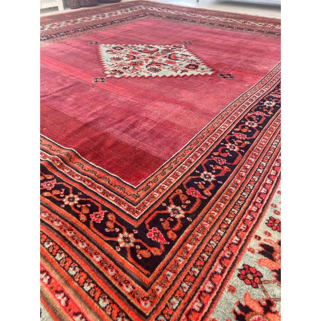 Turn of the Century Palatial Antique Northeast Persian Carpet Rug - 13.2 X 15.7 For Sale - Image 10 of 12