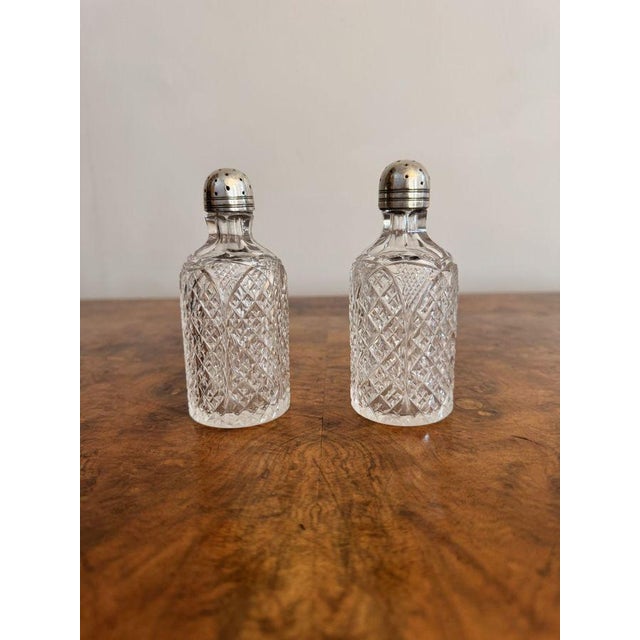 Antique Edwardian Silver Plated Bottle Cruet Set, 1900, Set of 7 For Sale - Image 4 of 7