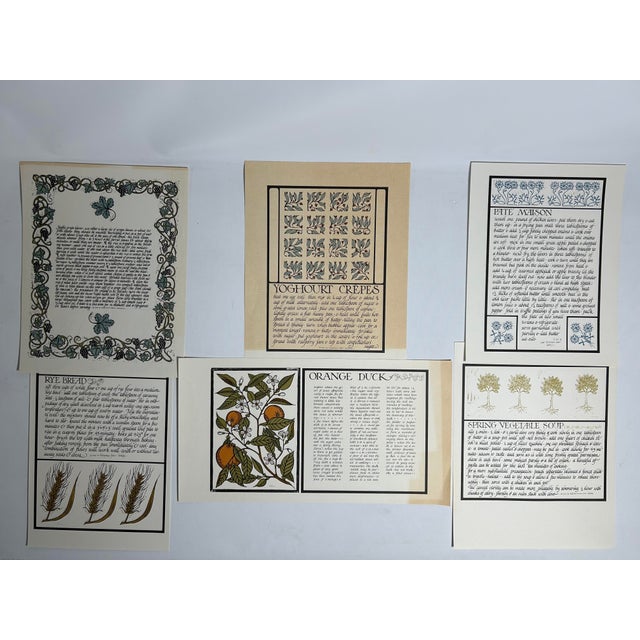 Paper 1960s Illustrated Softcover Portfolio, Alice L. Waters's Thirty Recipes Suitable for Framing - 1 Piece For Sale - Image 7 of 9