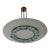 Custom Contemporary Frosted Glass and Brass Flush Mount Pendant Light For Sale