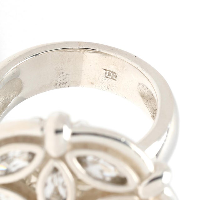 Early 21st Century Slane Clear Quartz Fenestra Ring, Sterling Silver, Ring Size 7.5 For Sale - Image 5 of 6