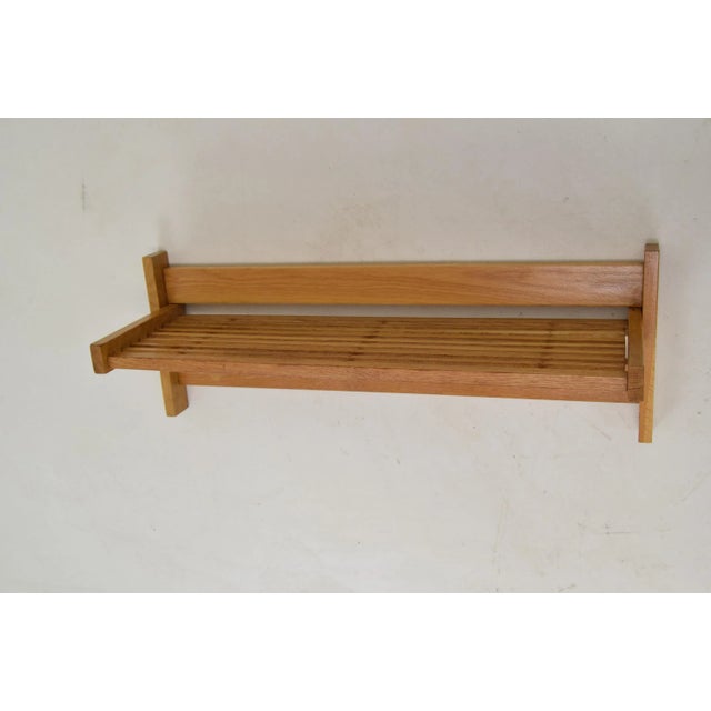 Wood Mid-Century Wall Shelf and Hook, 1970s For Sale - Image 7 of 12