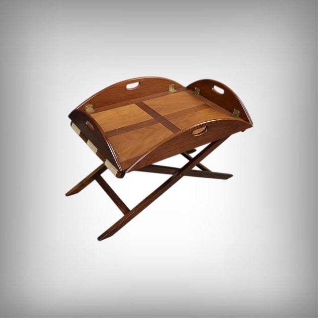 Mahogany Folding Butler Table, 1940 For Sale - Image 18 of 18