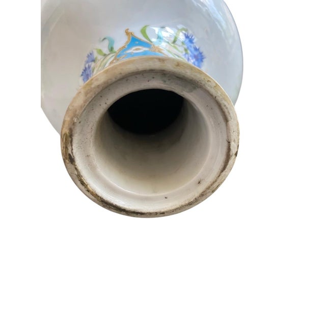 19th Century Antique Sevres Porcelain Vase Part Base 19th Century Signed C. Velly Romance For Sale - Image 5 of 10