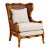 1970s Cane and Bamboo Frame Wing Chair For Sale