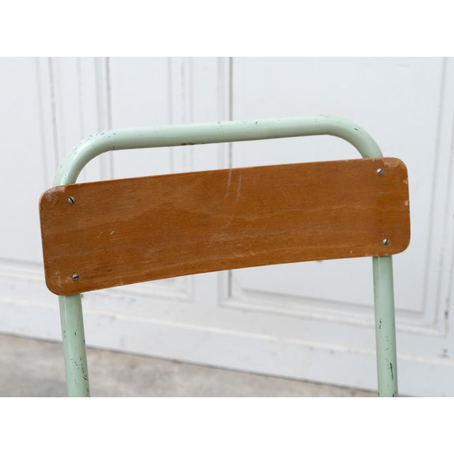 1950s Turquoise Mobiltube School Chairs, 1950s, Set of 6 For Sale - Image 5 of 10