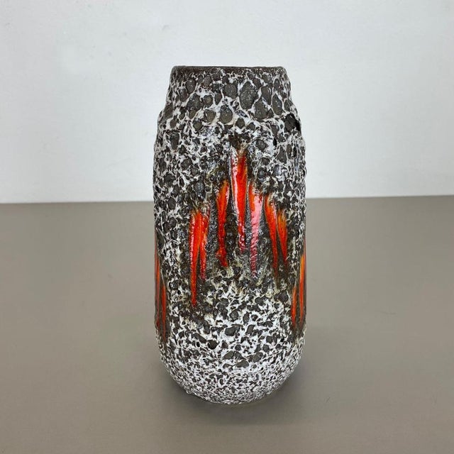 Zig Zag Lora Fat Lava Vase from Scheurich, Germany, 1970s | Chairish