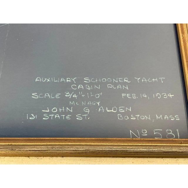 Cabin Plan Blueprint of the Yacht “Spirit” For Sale - Image 4 of 9