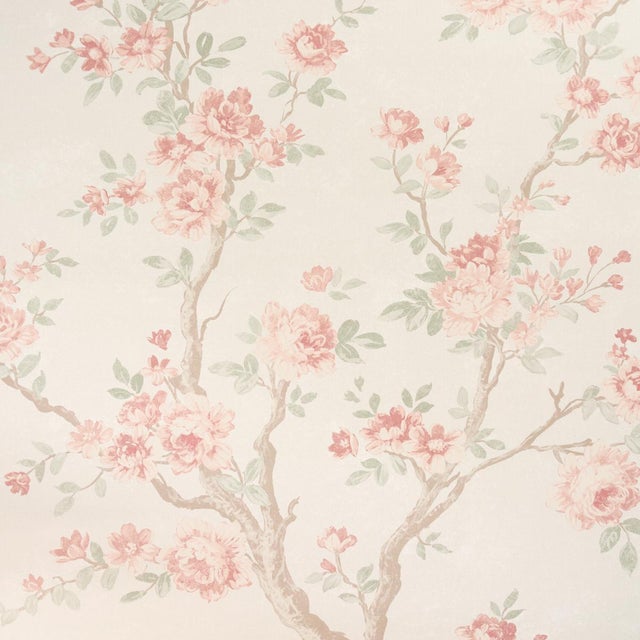 SAMPLE - Schumacher Charlotte's Garden Panel Set In Petal For Sale In New York - Image 6 of 7