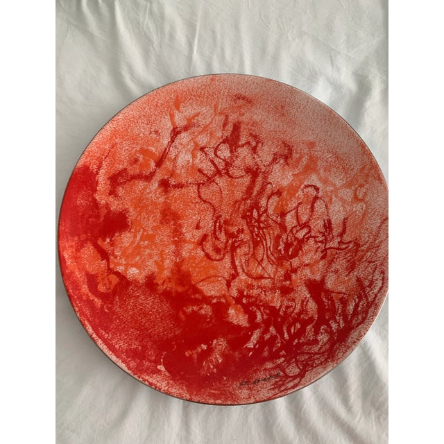 ZAO WAU-KI very limited collection “Pierre De Feu” gorgeous plate crafted by Bernardaud 2005