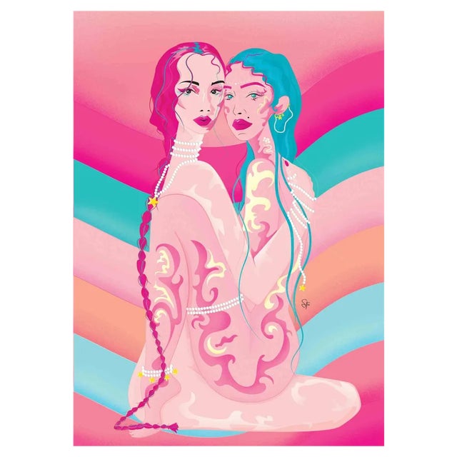 Sara Franzese, Colorful Souls, Giclée Print, 2022 For Sale