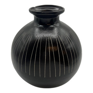 Vintage Haeger Black Orb Vase