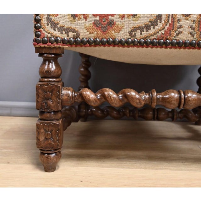 Early 20th Century Louis XIII Oak Armchair For Sale - Image 13 of 18