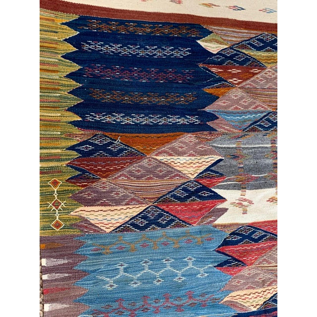Moroccan Wool Flat Weave Zanafi Tribal Rug6 X 10' Chairish
