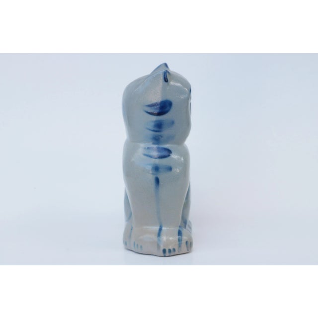 Eldreth Pottery Stoneware Cat Figure For Sale - Image 4 of 7