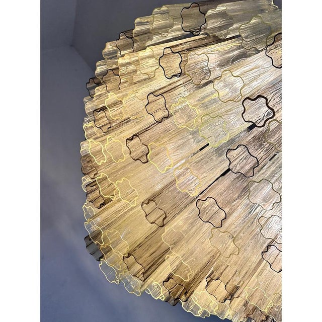 Huge Champagne E Fumè Tronchi Murano Glass Chandelier by Simoeng For Sale - Image 8 of 11