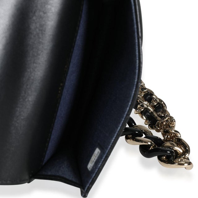Black Black Quilted Lambskin Elegant Chain Mini Belt Bag For Sale - Image 8 of 8