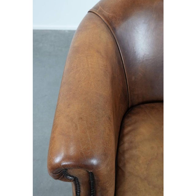 Animal Skin Club Chair in Sheepskin Leather For Sale - Image 7 of 15