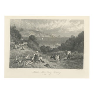 After Myles Birket Foster, Moulin Huet Bay, Guernsey, 1876, Engraving For Sale