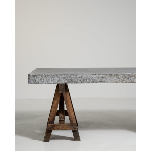 Belgian Blue Stone Trestle Table, Antique, Belgium, Circa 1900 For Sale - Image 11 of 14