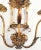 Vintage Large Gold Leaf Pagoda Top Regency Currey & Co Style Leaf 3 Arm Wall Sconce Light Fixture For Sale - Image 12 of 13