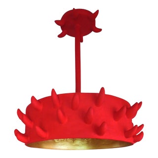'Spine' Red Chandelier by Diane Grant For Sale