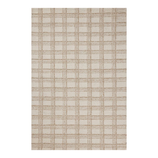 Chris Loves Julia x Loloi Polly Cream / Sand 5'-0" x 7'-6" Area Rug For Sale