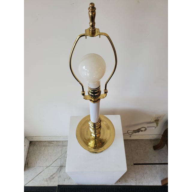 Gold 20th Century Traditional Brass Lamp For Sale - Image 8 of 9