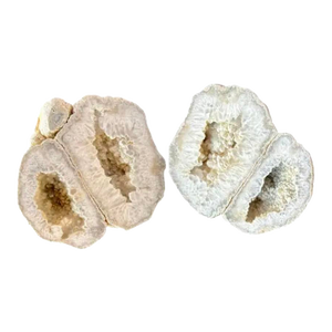 Large Natural Split Pair Crystal Quartz Geode. #2
