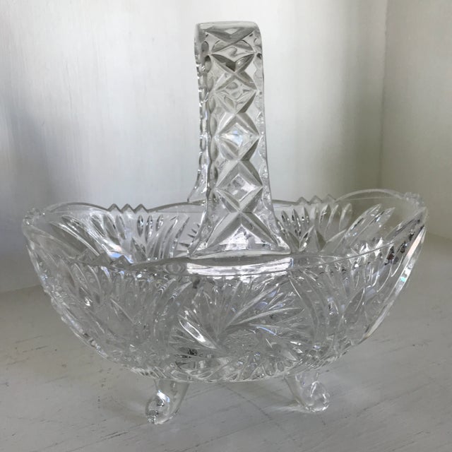 Crystal Footed Basket For Sale - Image 13 of 13